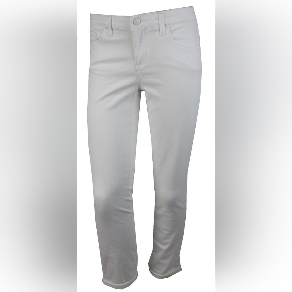 Women's White Jeans Jessica Simpson Size 28 Forever Skinny Cropped Rolled Ankle